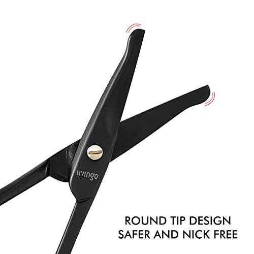LIVINGO 3.75" Nose Hair Scissors - Curved Safety Blades