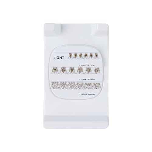 FALSCARA STUDIO Lash Extension Kit, Individual Lash Palette, 18 Stackable Lash Clusters, ¡®Dark Chocolate Light¡¯ False Eyelashes, Medium Volume, Length 10mm?14mm, Band Size 2mm-6mm