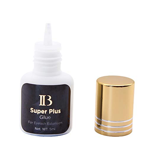 2 Pack Eyelash Extensions ibeauty Super Plus Glue 5ml, 1-2 Sec Drying Time, Keep 5-6 Weeks, Low Smoke, Professional Eyelash Extension Glue