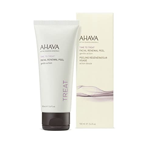 AHAVA Time to Treat Facial Renewal Peel - Gel peel for immediate radiance & even tone, enhances renewal, smoothes skin surface, with Osmoter, Biasbolol, Calendula & Vitamin C & Aloe Vera, 3.4 Fl.Oz