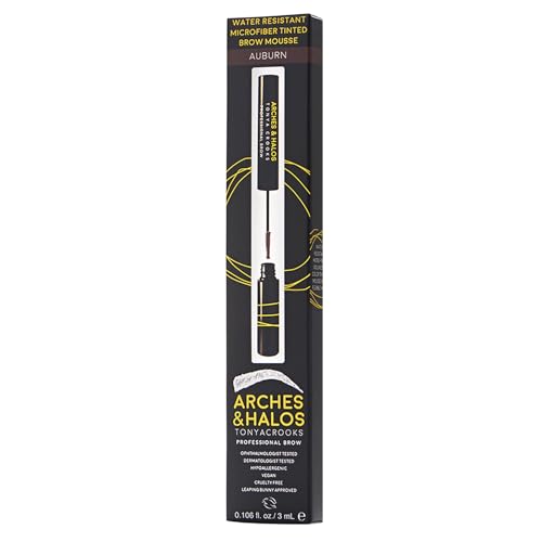 Arches & Halos Microfiber Tinted Brow Mousse - Highly Pigmented Brow Color - For Full and Bold Brows - Vegan and Cruelty Free Makeup - Charcoal, 0.106 fl oz (Pack of 2)