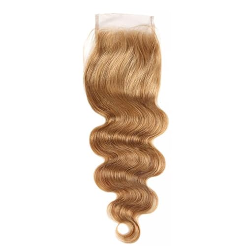 24-Inch Blonde Lace Closure - 4X4 HD Transparent Body Wave Hair