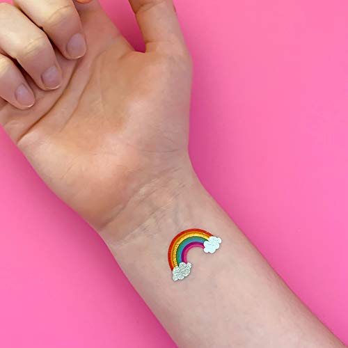 Flash Tattoos Rainbow Mini Temporary Tattoos - 10 Pack