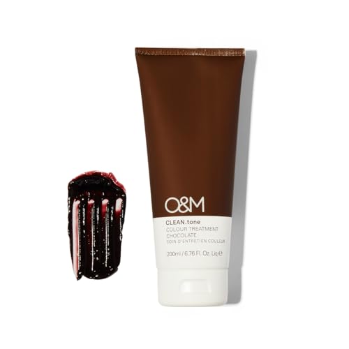 O&M CLEAN.tone Hair Color Treatment Free from Sulfates, Parabens, Silicones, Phthalates, Triclosan, Propylene Glycol & Gluten, Vegan, Cruelty Free, Brown to Dark Blonde Hair, 200ml, Chocolate
