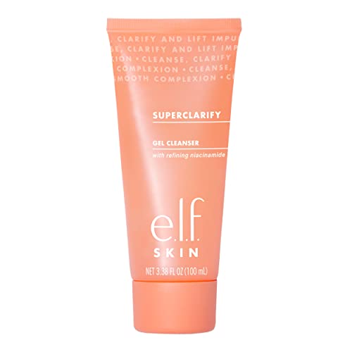 e.l.f., SuperClarify Cleanser, Lightweight, Gentle, Effective, Soothing, Removes Makeup and Impurities, Prevents Clogged Pores, Strengthens, Infused with Lavender, 3.4 Fl Oz