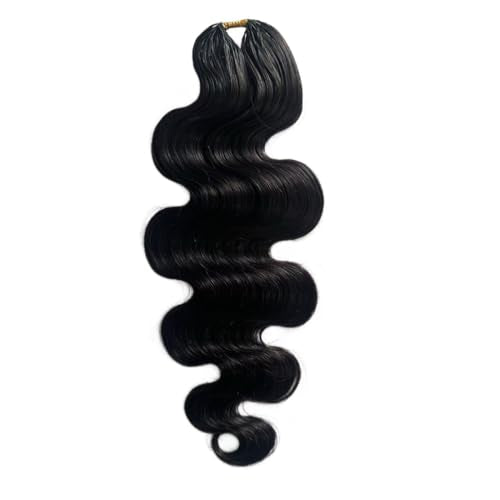 Body Wave Crochet Hair Extensions 18 Inch 120g Human Hair