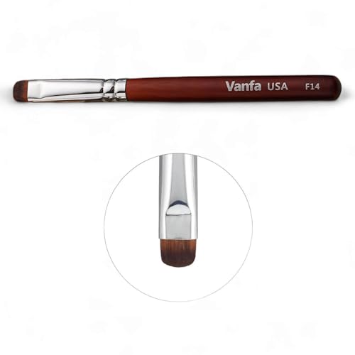Vanfa F14 French Nail Brush for Gel Polish Cleanup - Precise Manicure Tool