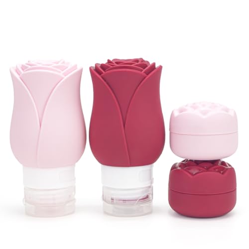 Travel Toiletry Bottles 3oz 4-Pack TSA Approved Leakproof