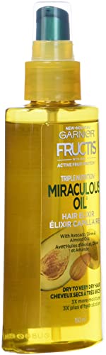 Garnier Fructis Triple Nutrition Marvelous Oil Hair Elixir, 5.0 Fl Oz, 1 Count (Packaging May Vary)