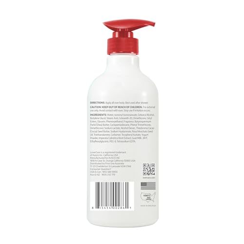 Lovercare Goat Milk Body Lotion for Dry Skin 27.05 oz (800ml) Rose Hip Seed Oil - Pack of 2¡¦