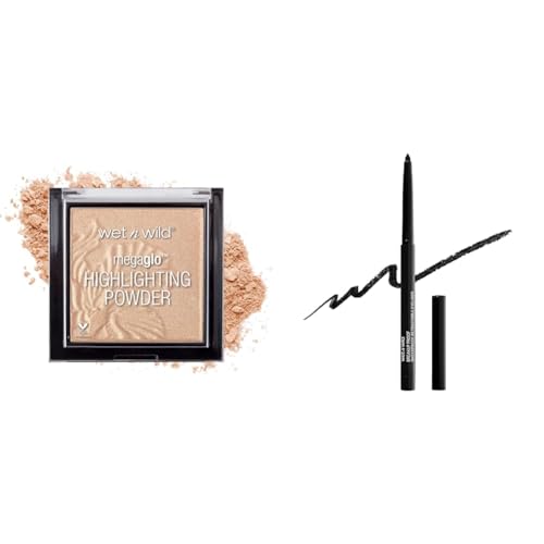wet n wild MegaGlo Highlighting Powder & Waterproof Eyeliner Bundle
