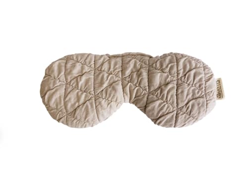 Quilted Eye Pillow with Herbal Blend - Oatmeal