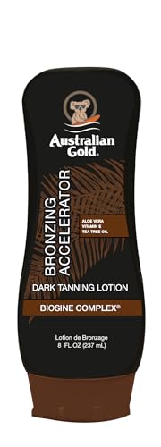 Australian Gold Dark Tanning Accelerator Lotion with Bronzer, 8oz