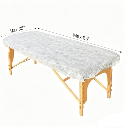Disposable Fitted Massage Table Sheets 82x35 inch White (20-Pack)