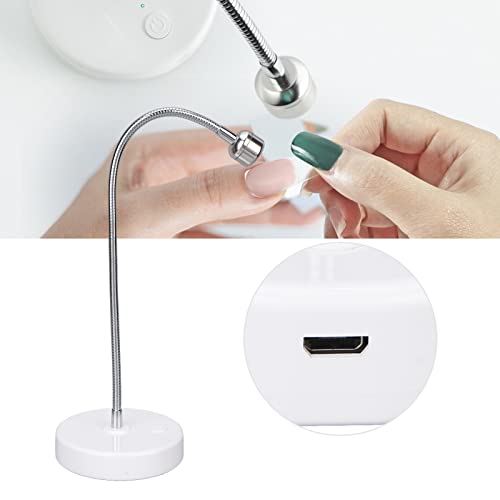 UV LED Nail Lamp, 3W USB Professional Nail Dryer with 360¡Æ Rotatable Gooseneck, Fast Drying Portable Gel Nail Polish Curing Lamp Built in 1000mAh Battery for Home, Nail Salon,