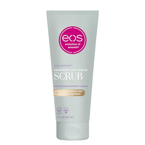 EOS Cashmere Vanilla Sugar Body Scrub - Pre-Shave Exfoliator, 7 oz