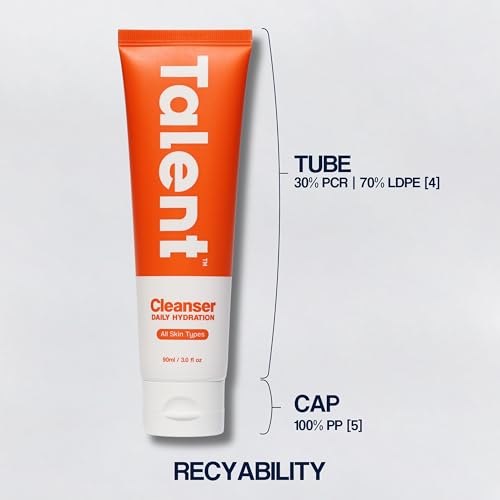 Talent Men's Daily Hydration Cleanser ? Korean Skincare, EWG Verified, Fragrance-Free, Non-Stripping Face Wash with Antioxidants, 3.0 fl oz