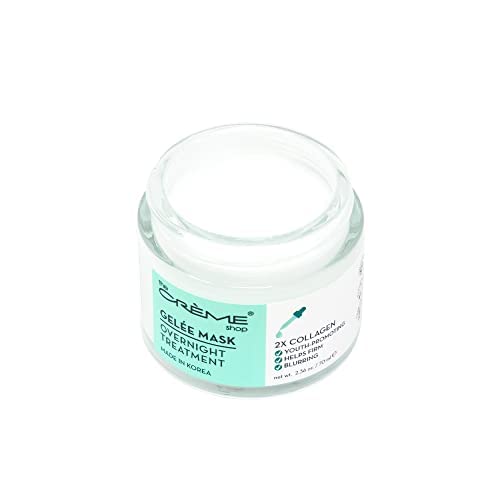 The Crème Shop Korean Skincare | Overnight Gel Mask for Moisturizing and Hydrating, Anti-Aging, Brightening, Relief facial skin care - 2.36 oz (Collagen)