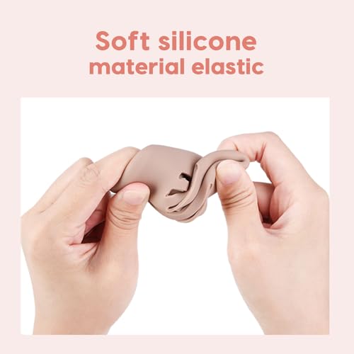 Khaki Cosmetic Travel Cases with Makeup Sponge Holder - Egg-Shaped Silicone Organizer