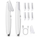 Women’s Dermaplaning Razor for Facial Hair & Exfoliation - 2-in-1 Electric Face Trimmer with Refill Blades
