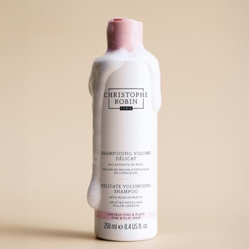 Christophe Robin Delicate Volumizing Shampoo With Rose Extracts for Thin, Fine, and Flat Hair 8.4 fl. oz
