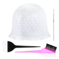 Silicone Hair Highlighting Cap Kit with Hook Needle & Dual Combs