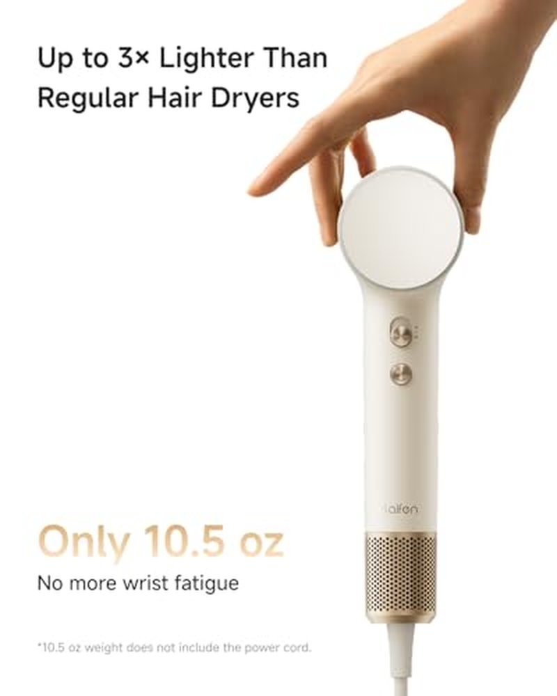 Laifen Mini Hair Dryer - Compact Ionic Blow Dryer with 110,000 RPM Motor