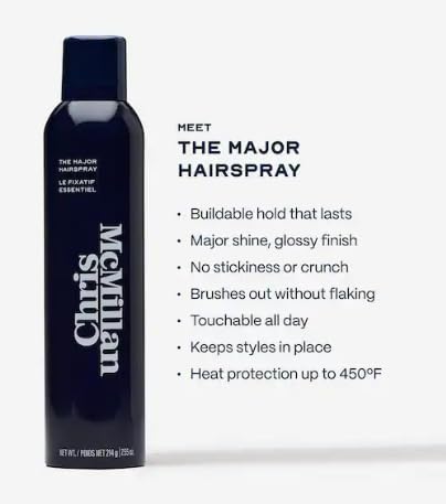 Major Hairspray with Flexible Hold & Heat Protection - 2.2 Fl Oz
