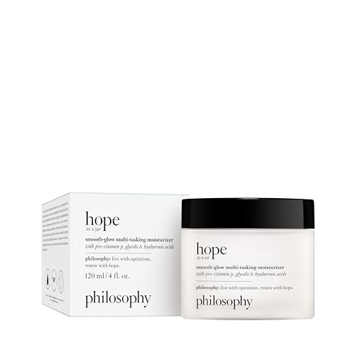 philosophy renewed hope in a jar smooth glow multi-tasking moisturizer, 4 Fl. Oz.