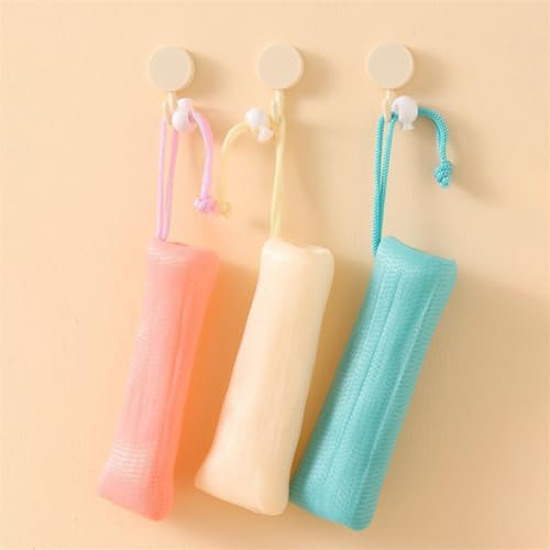 Exfoliating Mesh Soap Pouch with Lanyard - Set of 4