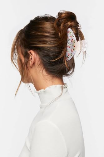 Red Cherry Rhinestone Acrylic Hair Clips for Thick Hair - 1PC