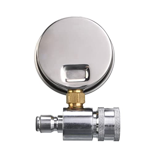M MINGLE Pressure Washer Gauge Kit - 6000 PSI, 3/8 inch Quick Connect