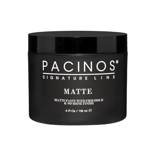 Pacinos Matte Hair Paste for Men | Medium-Firm Hold, No Shine, 4 fl oz