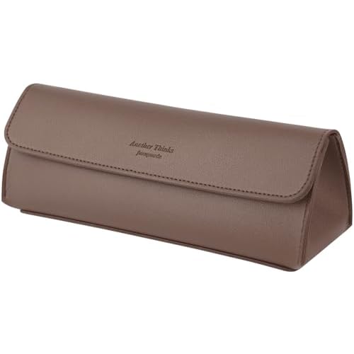 carrotez Stylish PU Leather Makeup Bag: Versatile Travel Toiletry Bag & Cosmetic Pouch, Small Makeup Organizer for Purse Essentials, Ideal Makeup Brush Holder & Sunglasses Case for Women - Cocoa Brown