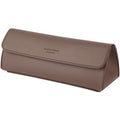 carrotez Stylish PU Leather Makeup Bag: Versatile Travel Toiletry Bag & Cosmetic Pouch, Small Makeup Organizer for Purse Essentials, Ideal Makeup Brush Holder & Sunglasses Case for Women - Cocoa Brown