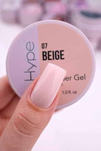 IN.HYPE UV LED Hard Builder Gel for Nail Extensions & Overlay - Beige #7