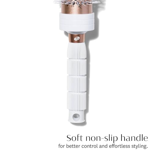 T3 Volume Round Hair Brush Ceramic-Coated Barrel Vented Round Brush for Blow Drying Heat Resistant Bristles
