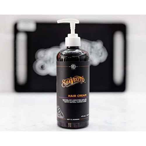 Suavecito Hair Cream Pump Bottle Medium Shine All Day Light Hold (16 oz)