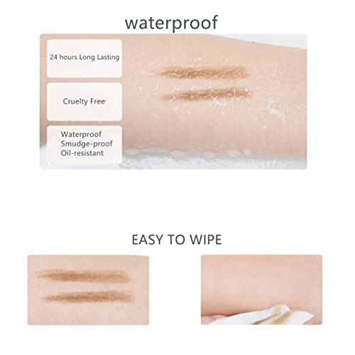 Eyebrow Pencil Waterproof 3-Pack with Spoolie Brush & Razor