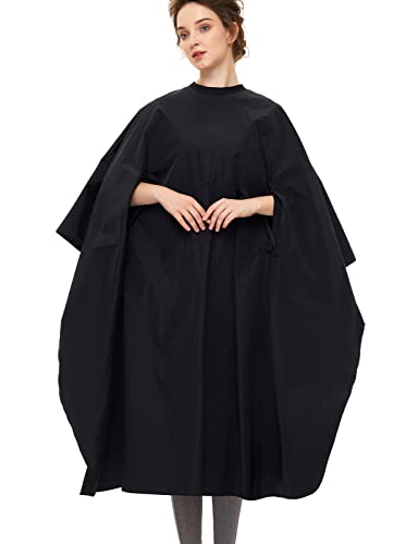 Izzycka Professional Barber Cape with Armholes - Waterproof 64x56 Inches - Black