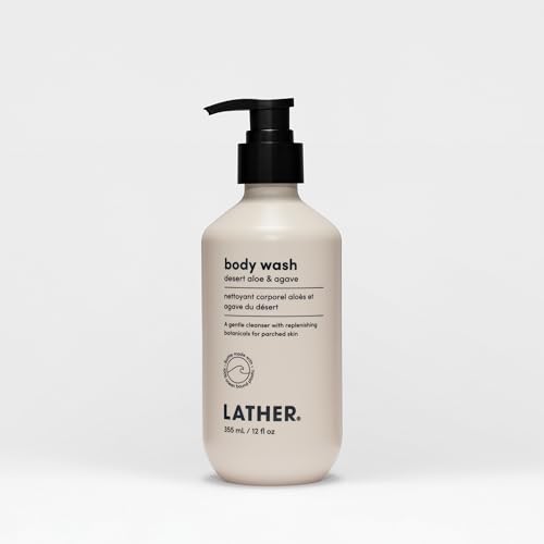 LATHER Desert Aloe & Agave Body Wash | Hydrating & Refreshing Skin Care | Paraben & Sulfate Free | Gentle Cleansing with Invigorating Scent | Suitable for All Skin Types | 12 oz