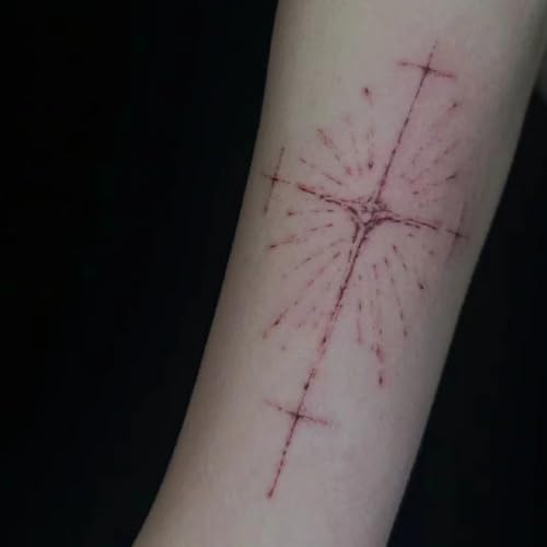 Red Cross Temporary Tattoo Stickers Waterproof 7 Sheets