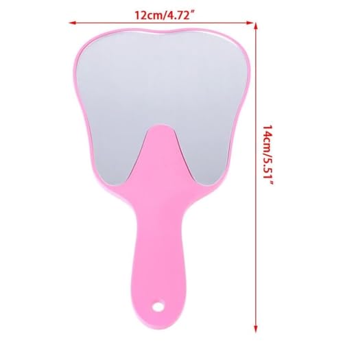 Dental Hand Mirror Set - 7 Piece Rainbow Tooth-Shaped