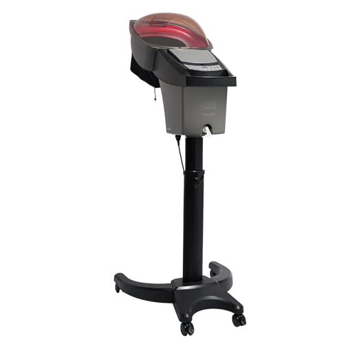 700W Professional Hair Steamer with Adjustable Height & Red/Blue Light