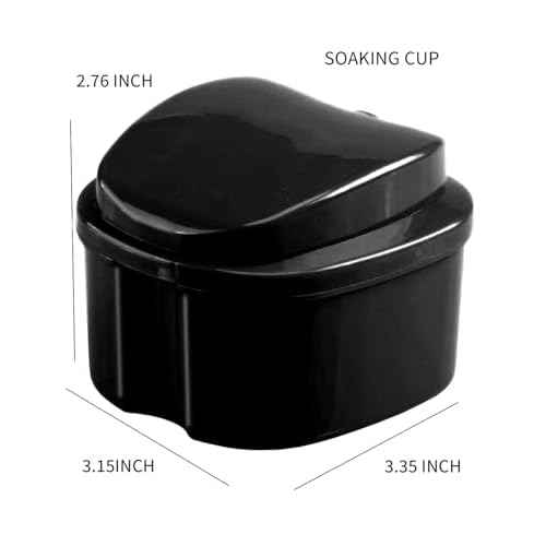 3 Pack Retainer Cleaner Case Partial Denture Cleaning Case Cup and Brush for invisalign Orthodontic soaking