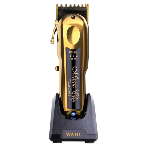 Wahl Professional 5 Star Gold Cordless Magic Clip Hair Clipper with 100+ Minute Run Time for Professional Barbers and Stylists - Model 8148-700