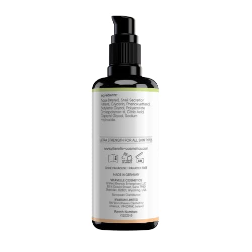 VITAVELLE Snail Mucin Concentrate Serum 1.69 Fl Oz ? Hydrating & Firming Face Serum for Smooth-Looking Skin