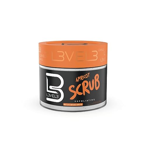 L3 - Level 3 Apricot Facial Scrub - Great for All Skin Types - Reduces Acne - Gentle and Effective Exfoliation - Reduces Potential Clogged Pores