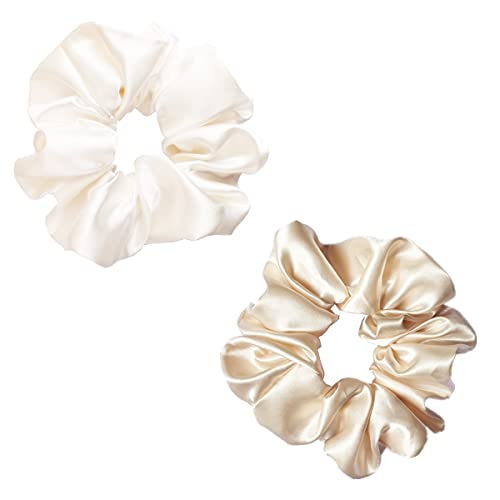 Satin Silk Hair Scrunchies 12 Pack - Soft Elastic Hair Ties
