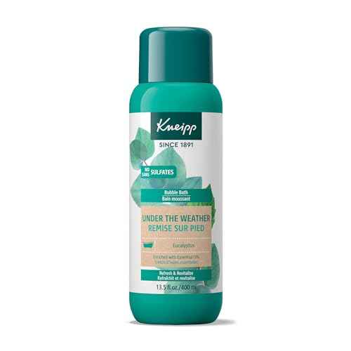 Kneipp Under The Weather Eucalyptus Aromatherapy Bubble Bath - Good for Respiratory Wellness - Vegan - Sulfate Free - 13.5 fl oz - Up to Eight Baths